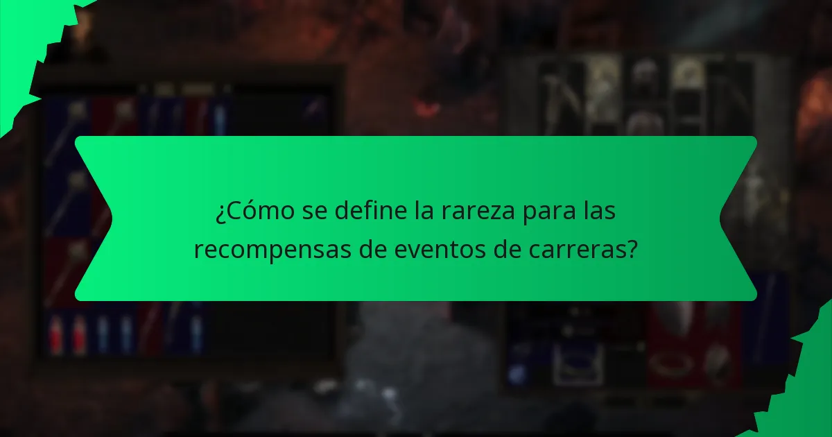 ¿Qué esquemas de color se utilizan para las recompensas de eventos de carreras?