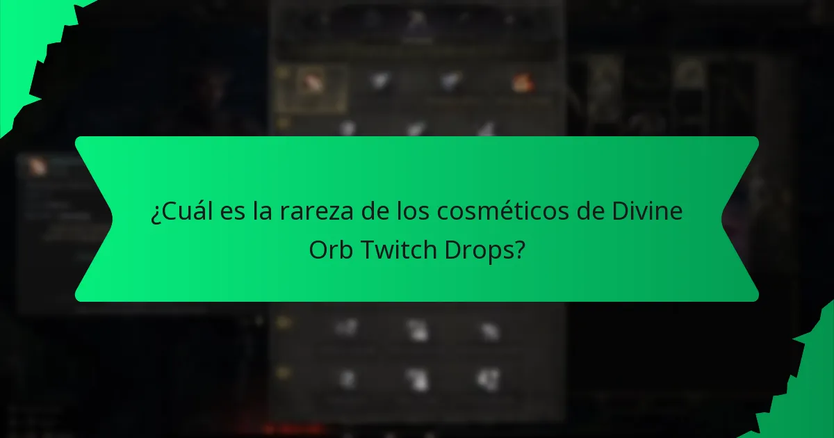 ¿Cuál es la rareza de los cosméticos de Divine Orb Twitch Drops?