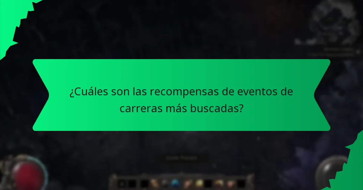 ¿Qué efectos tienen las recompensas de eventos de carreras en la jugabilidad?
