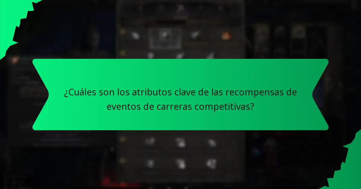 ¿Qué papel juega el color en las recompensas de eventos de carreras competitivas?
