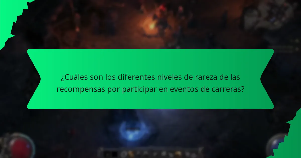 ¿Cómo pueden los jugadores participar en eventos de carreras para ganar recompensas?