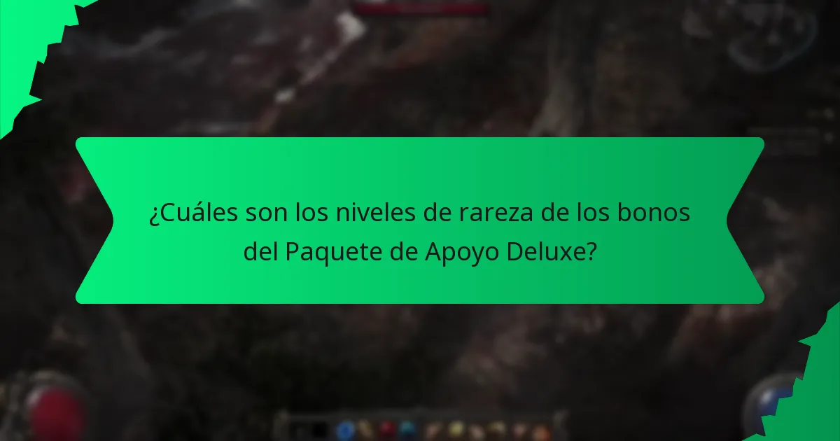 ¿Qué efectos proporcionan los bonos del Paquete de Apoyo Deluxe?
