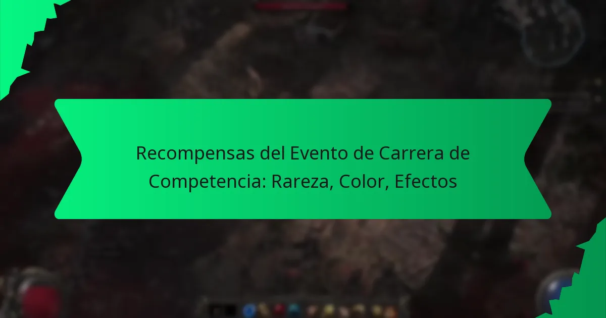 Recompensas del Evento de Carrera de Competencia: Rareza, Color, Efectos