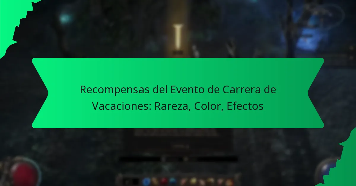 Recompensas del Evento de Carrera de Vacaciones: Rareza, Color, Efectos