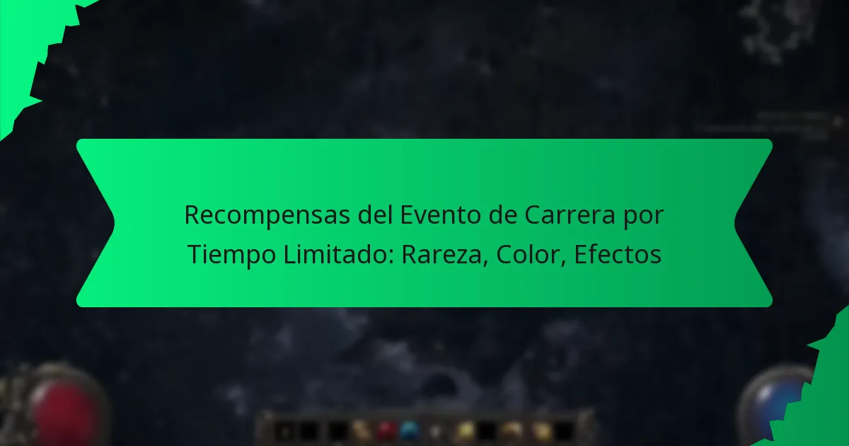 Recompensas del Evento de Carrera por Tiempo Limitado: Rareza, Color, Efectos