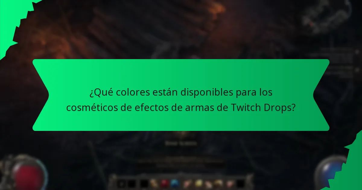 ¿Qué determina la rareza de los cosméticos de efectos de armas de Twitch Drops?