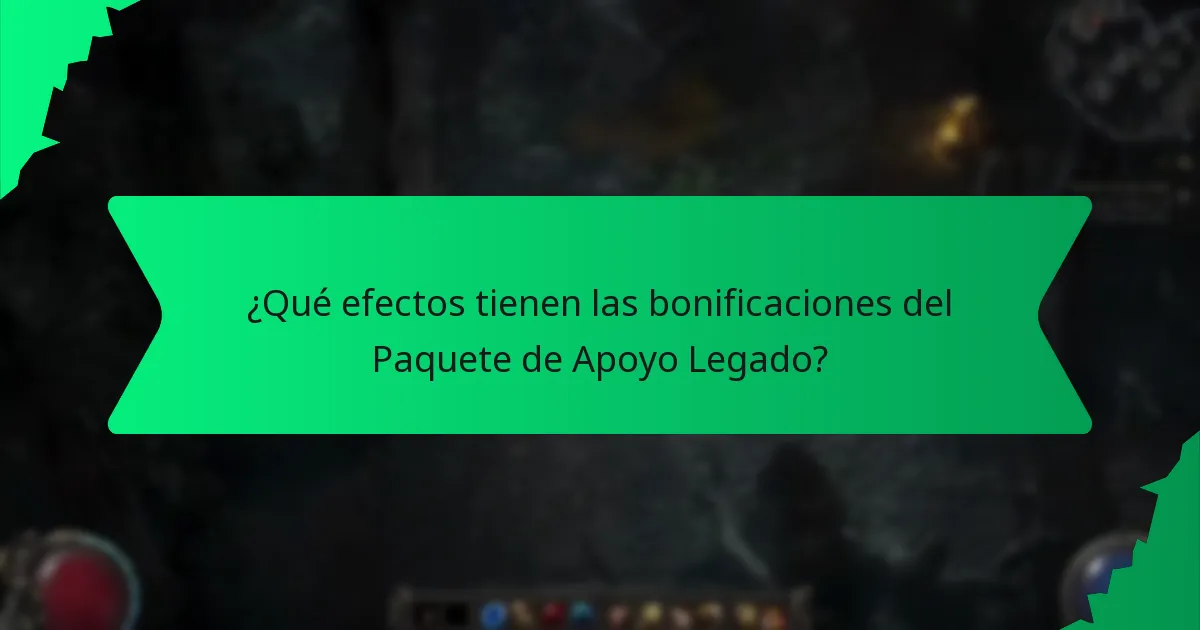 ¿Cómo se comparan las bonificaciones del Paquete de Apoyo Legado con otros paquetes?