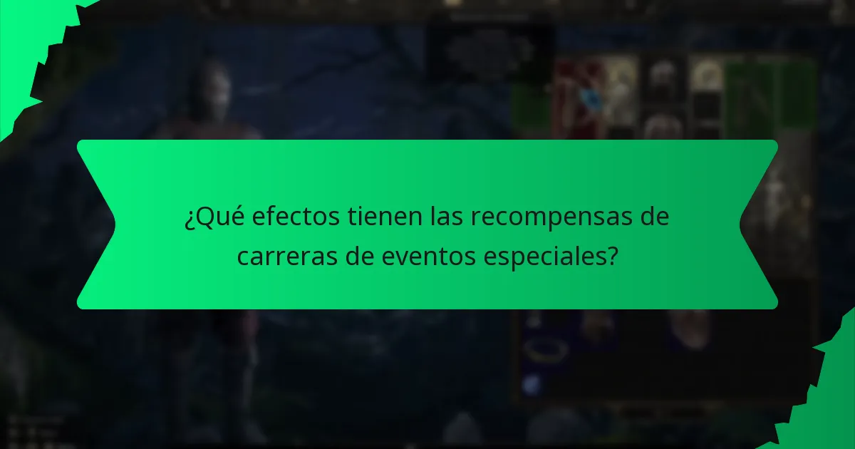 ¿Cómo se comparan las recompensas de carreras de eventos especiales con las recompensas de eventos anteriores?