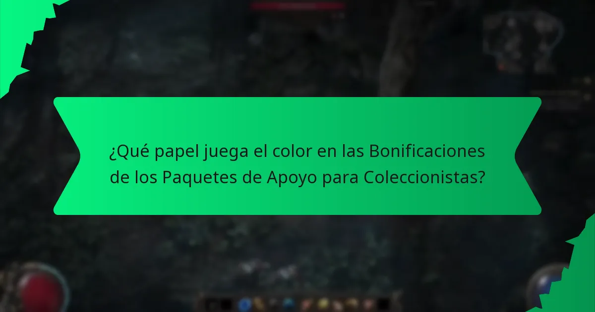 ¿Qué efectos están asociados con las Bonificaciones de los Paquetes de Apoyo para Coleccionistas?