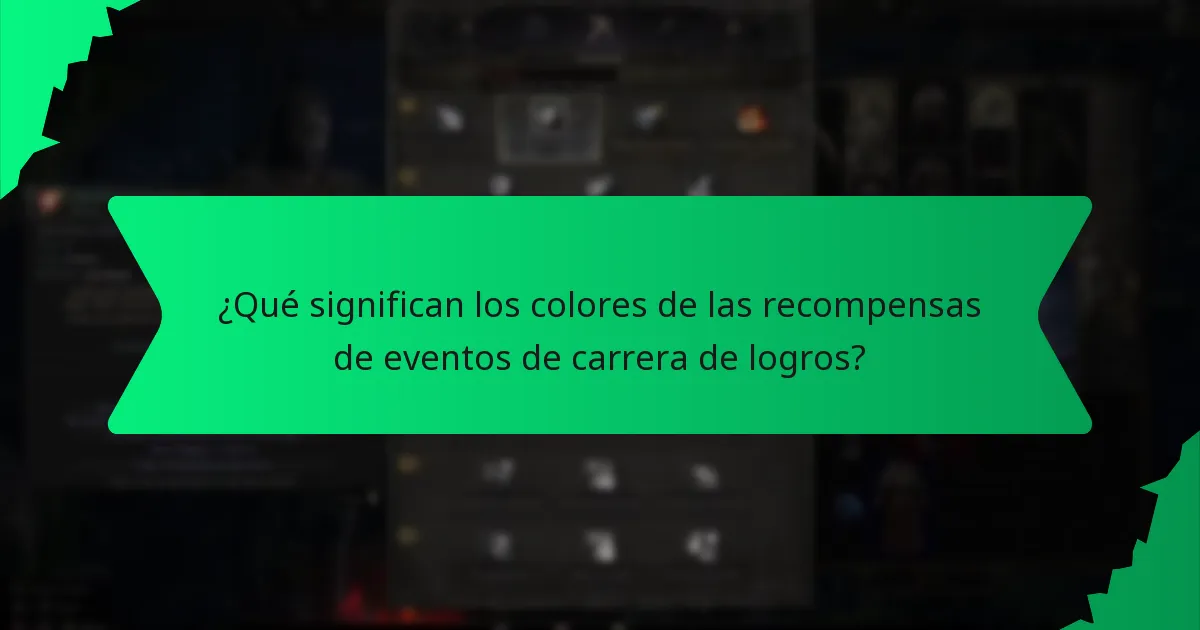 ¿Qué efectos especiales están asociados con las recompensas de eventos de carrera de logros?